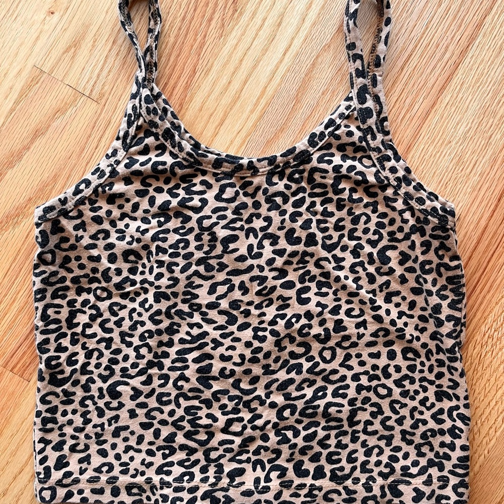 ARQ Cropped Tank Medium Leopard Print